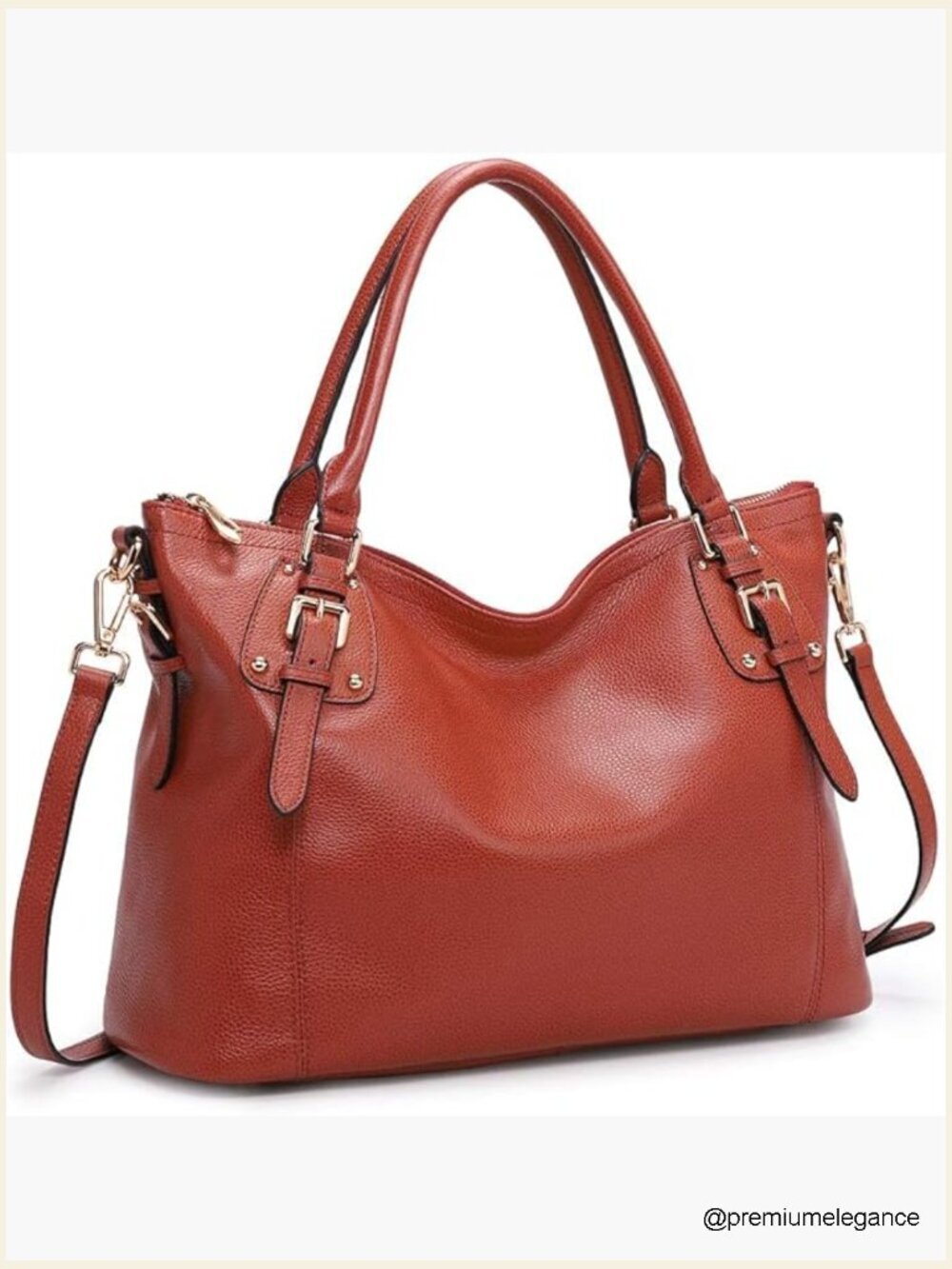 Genuine Leather Satchel Tote Crossbody Bag Large Capacity Handbag